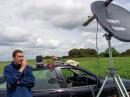 Paul Marsh, M0EYT, operating on 10 GHz from the field.